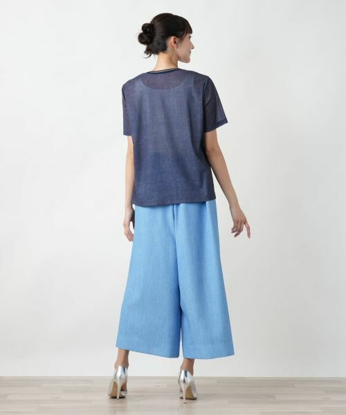 Leilian PLUS HOUSE / レリアンプラスハウス Tシャツ | 【店舗人気】リブ切替Tシャツ | 詳細3