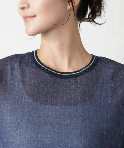 Leilian PLUS HOUSE / レリアンプラスハウス Tシャツ | 【店舗人気】リブ切替Tシャツ | 詳細7