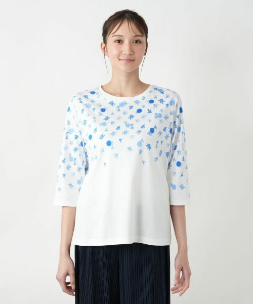 Leilian PLUS HOUSE / レリアンプラスハウス Tシャツ | プリントクルーネックTシャツ | 詳細4