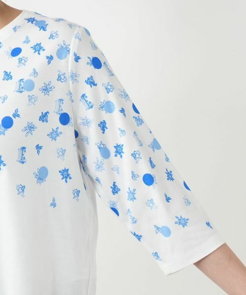 Leilian PLUS HOUSE / レリアンプラスハウス Tシャツ | プリントクルーネックTシャツ | 詳細9