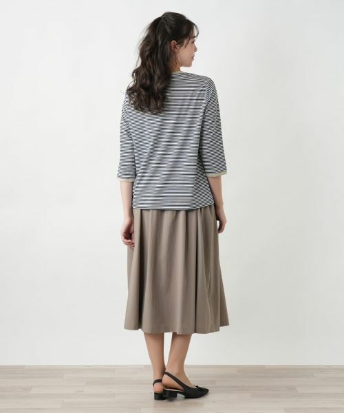 Leilian PLUS HOUSE / レリアンプラスハウス Tシャツ | 【店舗人気】ボーダークルーネックカットソー | 詳細3