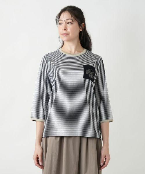 Leilian PLUS HOUSE / レリアンプラスハウス Tシャツ | 【店舗人気】ボーダークルーネックカットソー | 詳細4