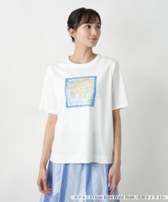 Leilian PLUS HOUSE / レリアンプラスハウス Tシャツ | 【店舗人気】刺繍プリントTシャツ