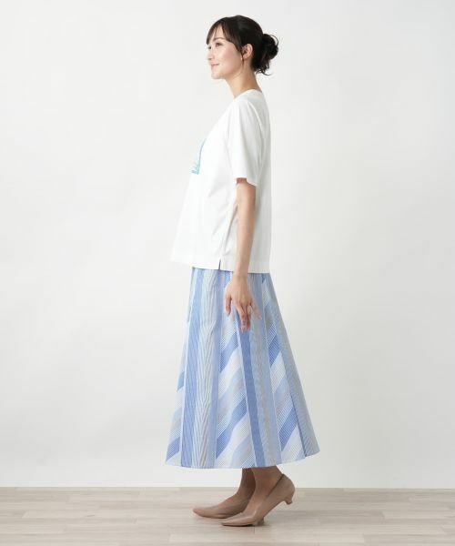 Leilian PLUS HOUSE / レリアンプラスハウス Tシャツ | 【店舗人気】刺繍プリントTシャツ | 詳細2