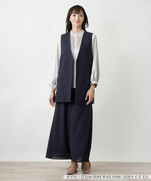 Leilian PLUS HOUSE / レリアンプラスハウス テーラードジャケット | 【店舗人気】Vネックベスト | 詳細1