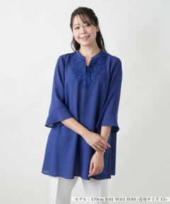 Leilian PLUS HOUSE / レリアンプラスハウス シャツ・ブラウス | 【店舗人気】刺繍チュニックブラウス