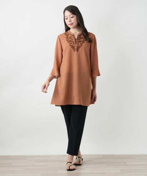 Leilian PLUS HOUSE / レリアンプラスハウス シャツ・ブラウス | 【店舗人気】刺繍チュニックブラウス | 詳細1