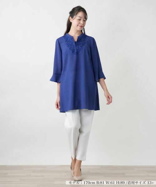 Leilian PLUS HOUSE / レリアンプラスハウス シャツ・ブラウス | 【店舗人気】刺繍チュニックブラウス | 詳細4