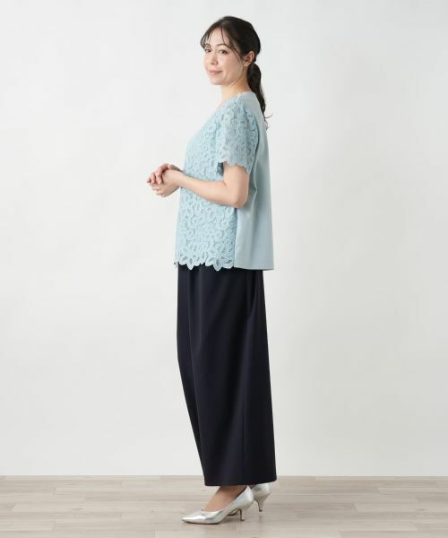 Leilian PLUS HOUSE / レリアンプラスハウス シャツ・ブラウス | 【店舗人気】レース半袖ブラウス | 詳細2