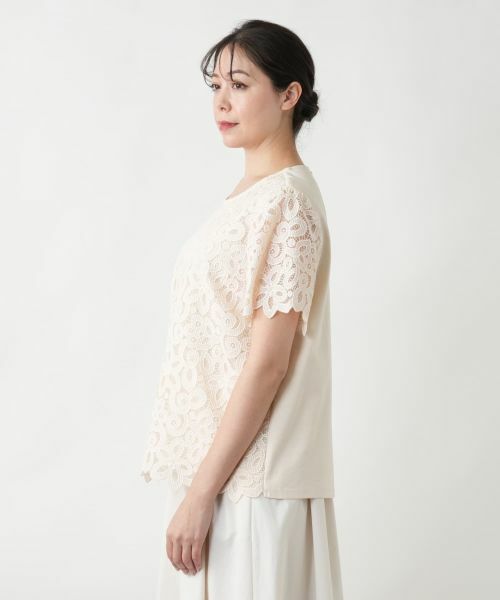 Leilian PLUS HOUSE / レリアンプラスハウス シャツ・ブラウス | 【店舗人気】レース半袖ブラウス | 詳細8