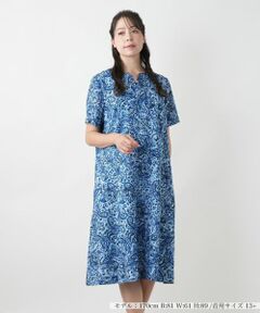 Leilian PLUS HOUSE / レリアンプラスハウス ドレス | ペイズリーキーネックワンピース