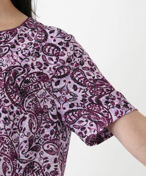 Leilian PLUS HOUSE / レリアンプラスハウス ドレス | ペイズリーキーネックワンピース | 詳細13