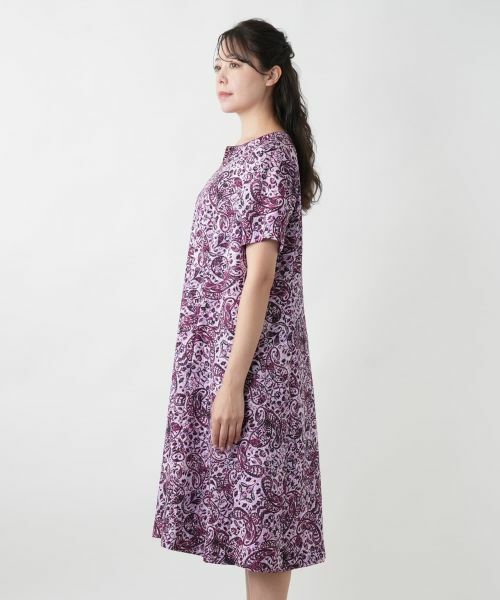 Leilian PLUS HOUSE / レリアンプラスハウス ドレス | ペイズリーキーネックワンピース | 詳細8