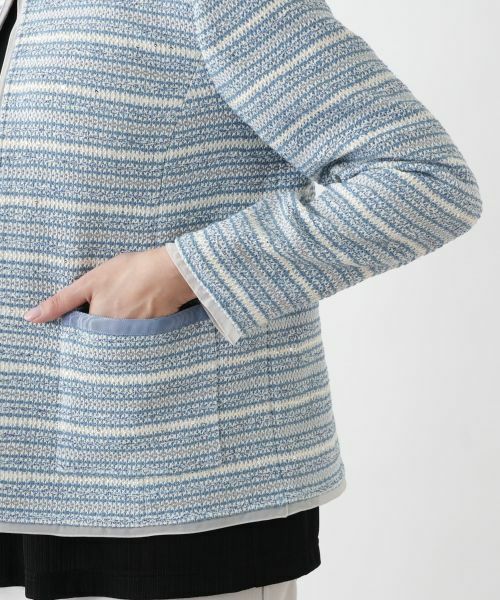 Leilian PLUS HOUSE / レリアンプラスハウス テーラードジャケット | 【店舗人気】ノーカラーニットジャケット | 詳細10
