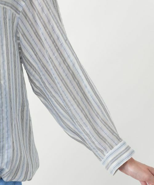 Leilian PLUS HOUSE / レリアンプラスハウス テーラードジャケット | 【店舗人気】ストライプジップブルゾン | 詳細12