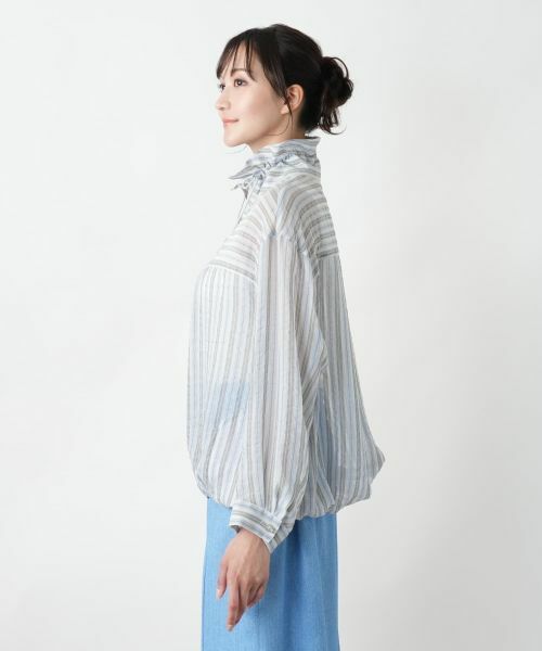 Leilian PLUS HOUSE / レリアンプラスハウス テーラードジャケット | 【店舗人気】ストライプジップブルゾン | 詳細5