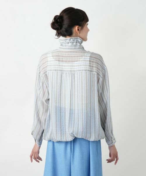 Leilian PLUS HOUSE / レリアンプラスハウス テーラードジャケット | 【店舗人気】ストライプジップブルゾン | 詳細6