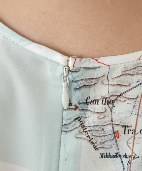 Leilian PLUS HOUSE / レリアンプラスハウス シャツ・ブラウス | マップ柄ブラウス | 詳細11