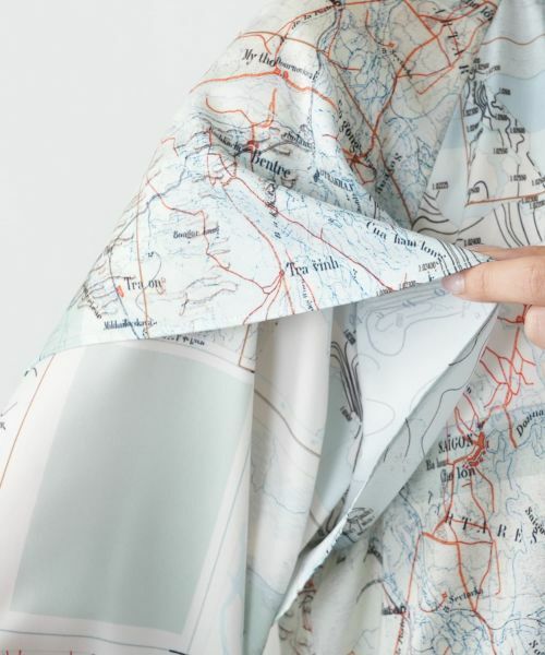 Leilian PLUS HOUSE / レリアンプラスハウス シャツ・ブラウス | マップ柄ブラウス | 詳細13