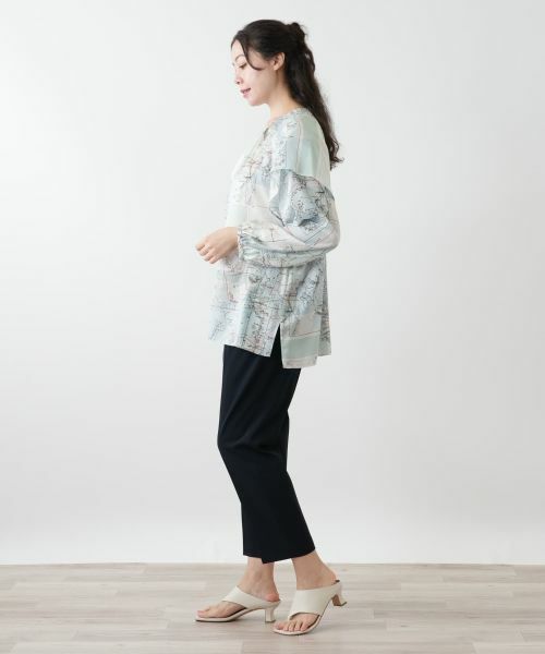 Leilian PLUS HOUSE / レリアンプラスハウス シャツ・ブラウス | マップ柄ブラウス | 詳細2