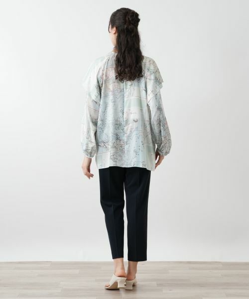 Leilian PLUS HOUSE / レリアンプラスハウス シャツ・ブラウス | マップ柄ブラウス | 詳細3
