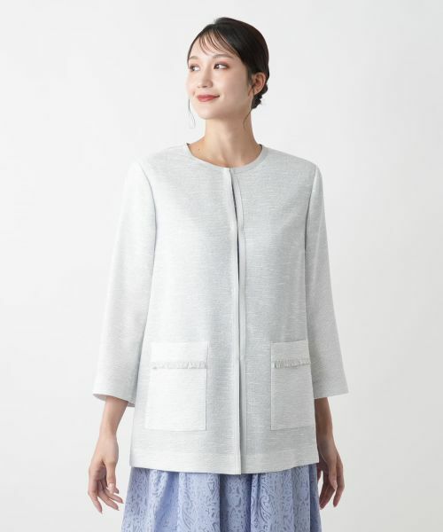 Leilian PLUS HOUSE / レリアンプラスハウス テーラードジャケット | 【店舗人気】ノーカラージャケット【セレモニー】 | 詳細4