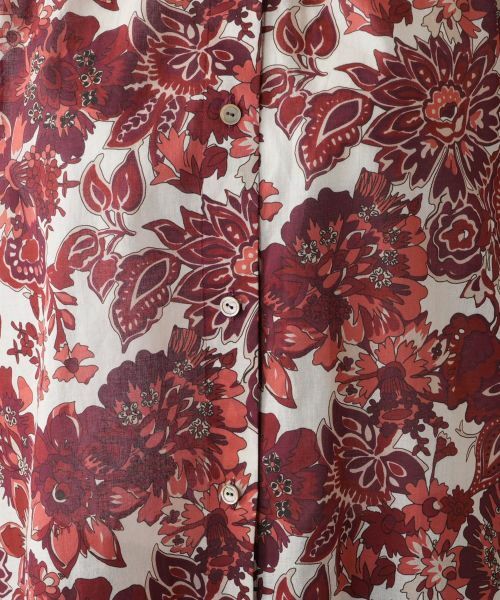 Leilian PLUS HOUSE / レリアンプラスハウス シャツ・ブラウス | フラワー柄バンドカラーブラウス | 詳細12