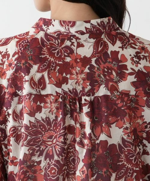 Leilian PLUS HOUSE / レリアンプラスハウス シャツ・ブラウス | フラワー柄バンドカラーブラウス | 詳細8
