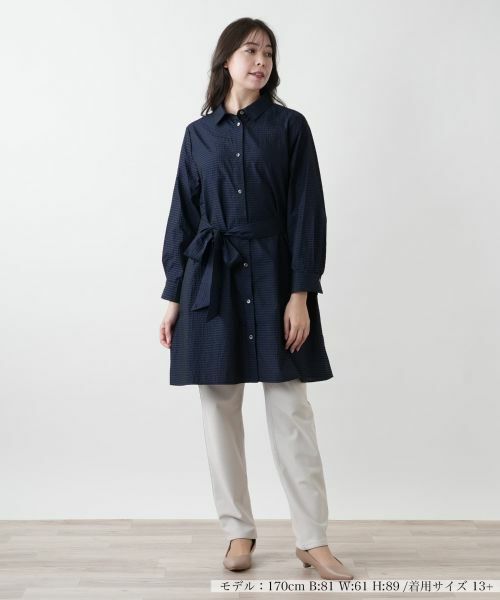 Leilian PLUS HOUSE / レリアンプラスハウス シャツ・ブラウス | 【店舗人気】洗える羽織ブラウス | 詳細1