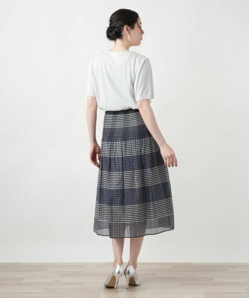 Leilian PLUS HOUSE / レリアンプラスハウス ミニ・ひざ丈スカート | 【店舗人気】チェックフレアスカート【Leilian WHITE LABEL】 | 詳細3