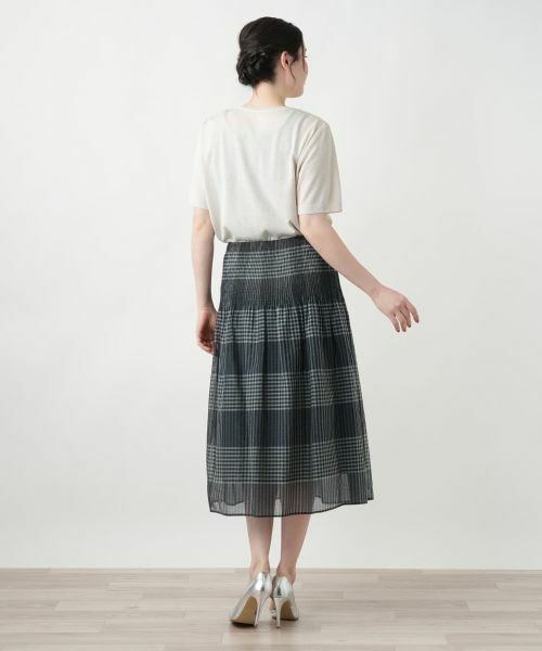 Leilian PLUS HOUSE / レリアンプラスハウス ミニ・ひざ丈スカート | 【店舗人気】チェックフレアスカート【Leilian WHITE LABEL】 | 詳細7