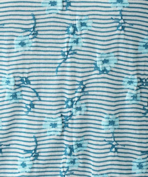 Leilian PLUS HOUSE / レリアンプラスハウス カットソー | 【店舗人気】花柄刺繍ボーダーカットソー【Leilian WHITE LABEL】 | 詳細15