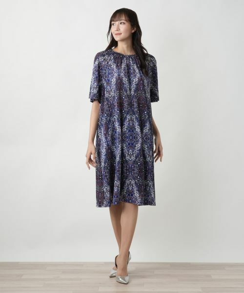 Leilian PLUS HOUSE / レリアンプラスハウス ドレス | プリントフレアワンピース【Leilian WHITE LABEL】 | 詳細1