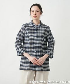 Leilian PLUS HOUSE / レリアンプラスハウス シャツ・ブラウス | 【店舗人気】チェックブラウス【Leilian WHITE LABEL】