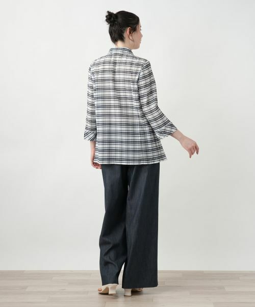 Leilian PLUS HOUSE / レリアンプラスハウス シャツ・ブラウス | 【店舗人気】チェックブラウス【Leilian WHITE LABEL】 | 詳細3