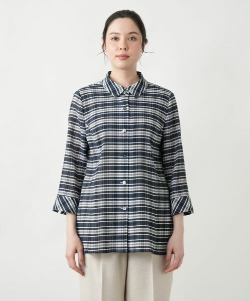 Leilian PLUS HOUSE / レリアンプラスハウス シャツ・ブラウス | 【店舗人気】チェックブラウス【Leilian WHITE LABEL】 | 詳細7