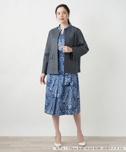 Leilian PLUS HOUSE / レリアンプラスハウス テーラードジャケット | ノーカラージャケット【Leilian WHITE LABEL】 | 詳細1