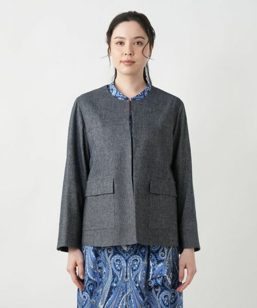 Leilian PLUS HOUSE / レリアンプラスハウス テーラードジャケット | ノーカラージャケット【Leilian WHITE LABEL】 | 詳細4