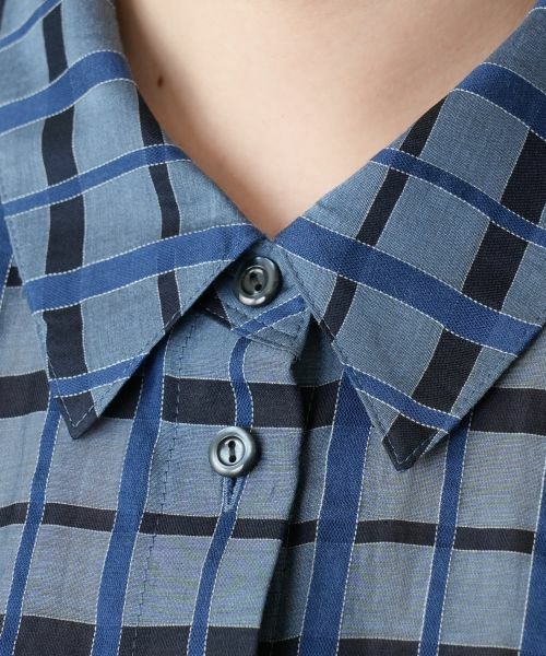 Leilian PLUS HOUSE / レリアンプラスハウス シャツ・ブラウス | 【店舗人気】格子柄ロングブラウス【Leilian WHITE LABEL】 | 詳細11