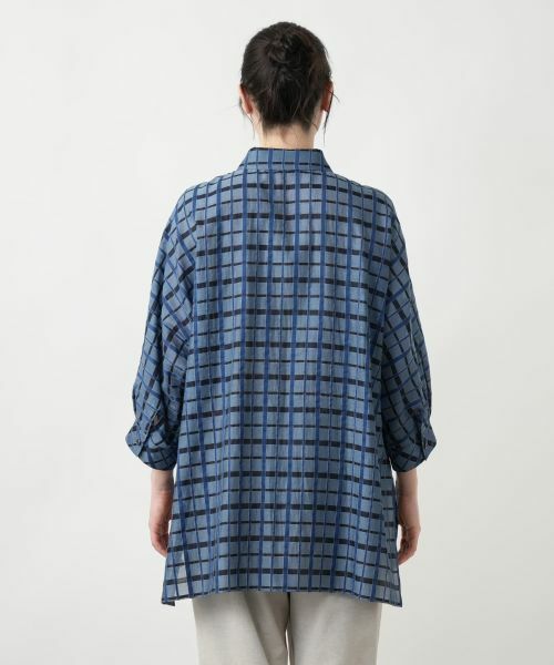 Leilian PLUS HOUSE / レリアンプラスハウス シャツ・ブラウス | 【店舗人気】格子柄ロングブラウス【Leilian WHITE LABEL】 | 詳細6