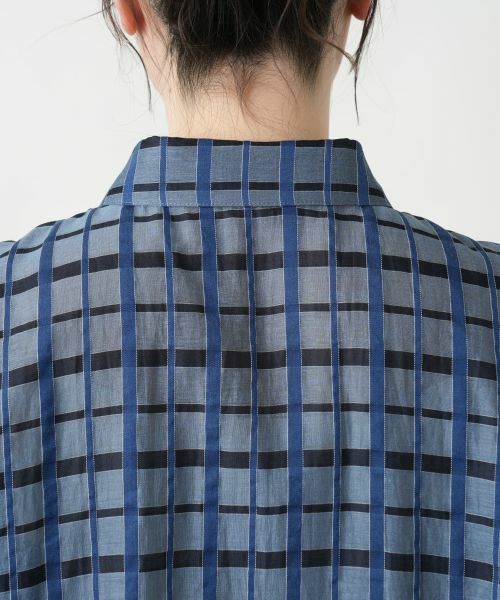 Leilian PLUS HOUSE / レリアンプラスハウス シャツ・ブラウス | 【店舗人気】格子柄ロングブラウス【Leilian WHITE LABEL】 | 詳細8