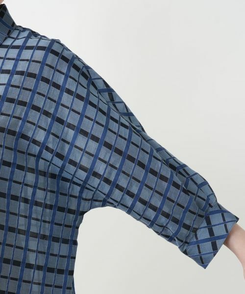 Leilian PLUS HOUSE / レリアンプラスハウス シャツ・ブラウス | 【店舗人気】格子柄ロングブラウス【Leilian WHITE LABEL】 | 詳細9