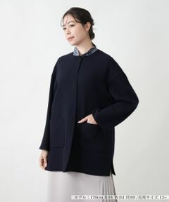 Leilian PLUS HOUSE / レリアンプラスハウス その他アウター | ノーカラーコート【Leilian WHITE LABEL】