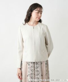 Leilian PLUS HOUSE / レリアンプラスハウス テーラードジャケット | 【店舗人気】ノーカラージャケット【BOURGE】