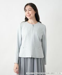 Leilian PLUS HOUSE / レリアンプラスハウス テーラードジャケット | 【店舗人気】ノーカラージャケット【BOURGE】