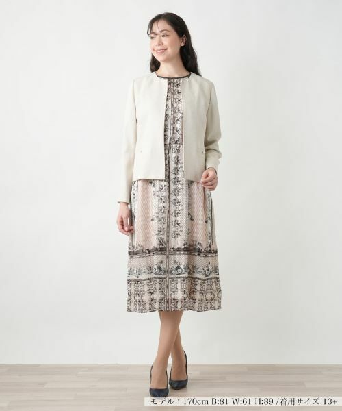 Leilian PLUS HOUSE / レリアンプラスハウス テーラードジャケット | 【店舗人気】ノーカラージャケット【BOURGE】 | 詳細1