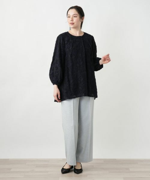 Leilian PLUS HOUSE / レリアンプラスハウス シャツ・ブラウス | 【店舗人気】フラワーモチーフブラウス【BOURGE】 | 詳細1