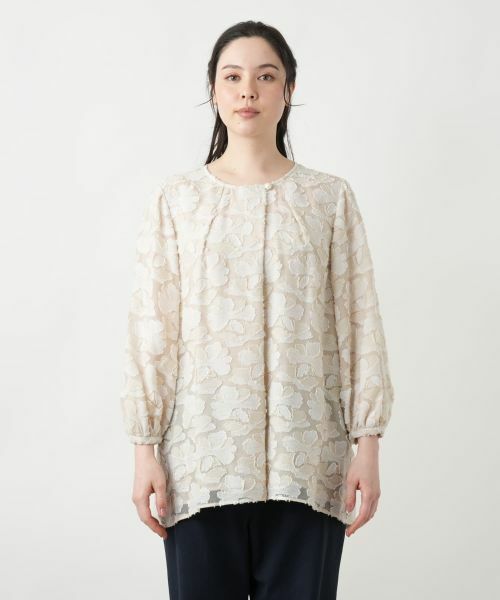 Leilian PLUS HOUSE / レリアンプラスハウス シャツ・ブラウス | 【店舗人気】フラワーモチーフブラウス【BOURGE】 | 詳細7