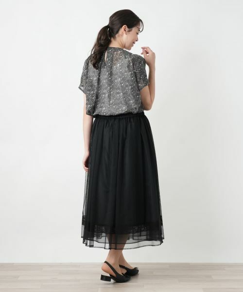 Leilian PLUS HOUSE / レリアンプラスハウス ミニ・ひざ丈スカート | ロングチュールスカート【BOURGE】 | 詳細3