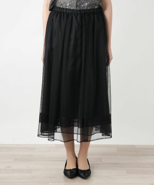 Leilian PLUS HOUSE / レリアンプラスハウス ミニ・ひざ丈スカート | ロングチュールスカート【BOURGE】 | 詳細4